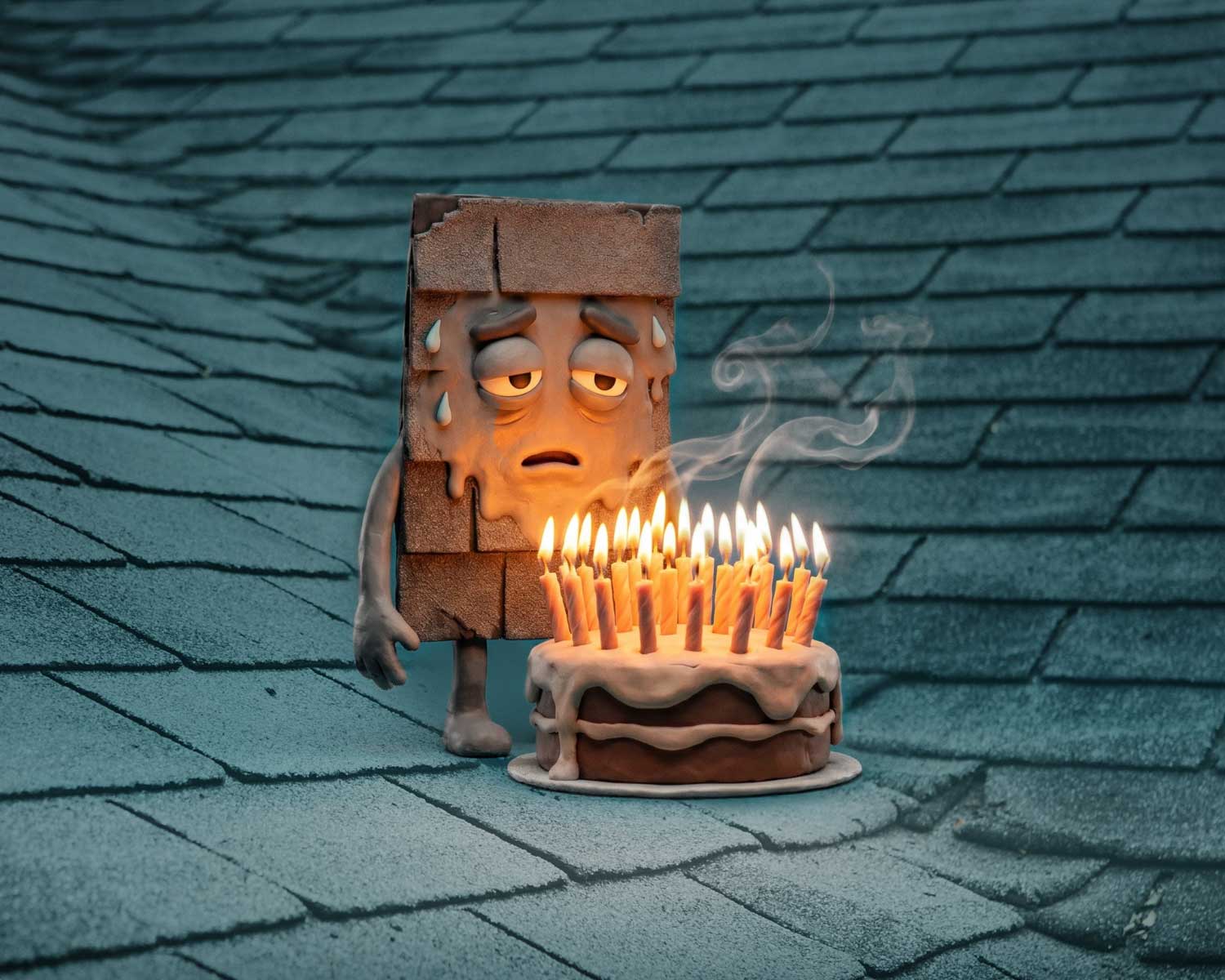 Aging shingle roof system