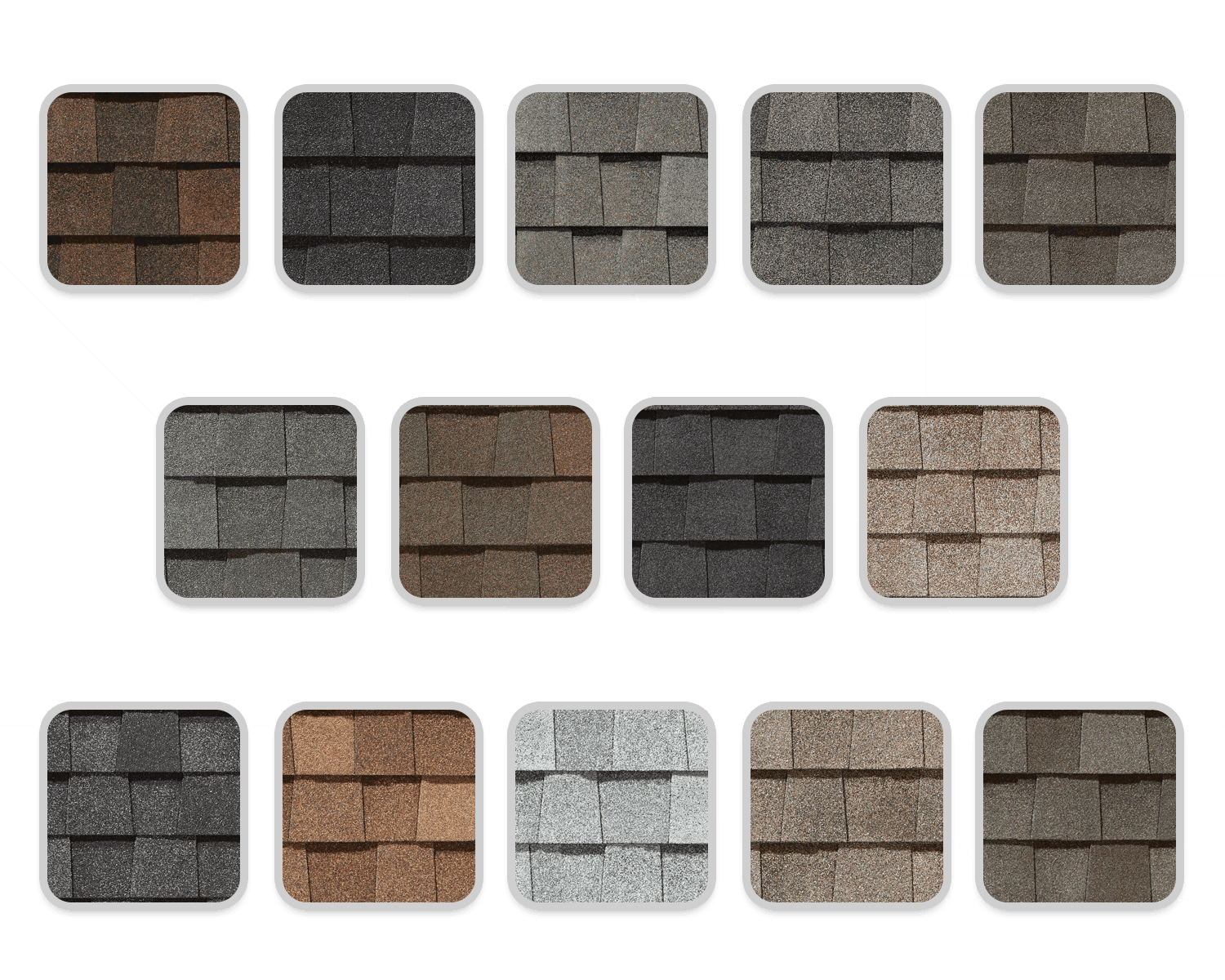 Different types of asphalt shingles